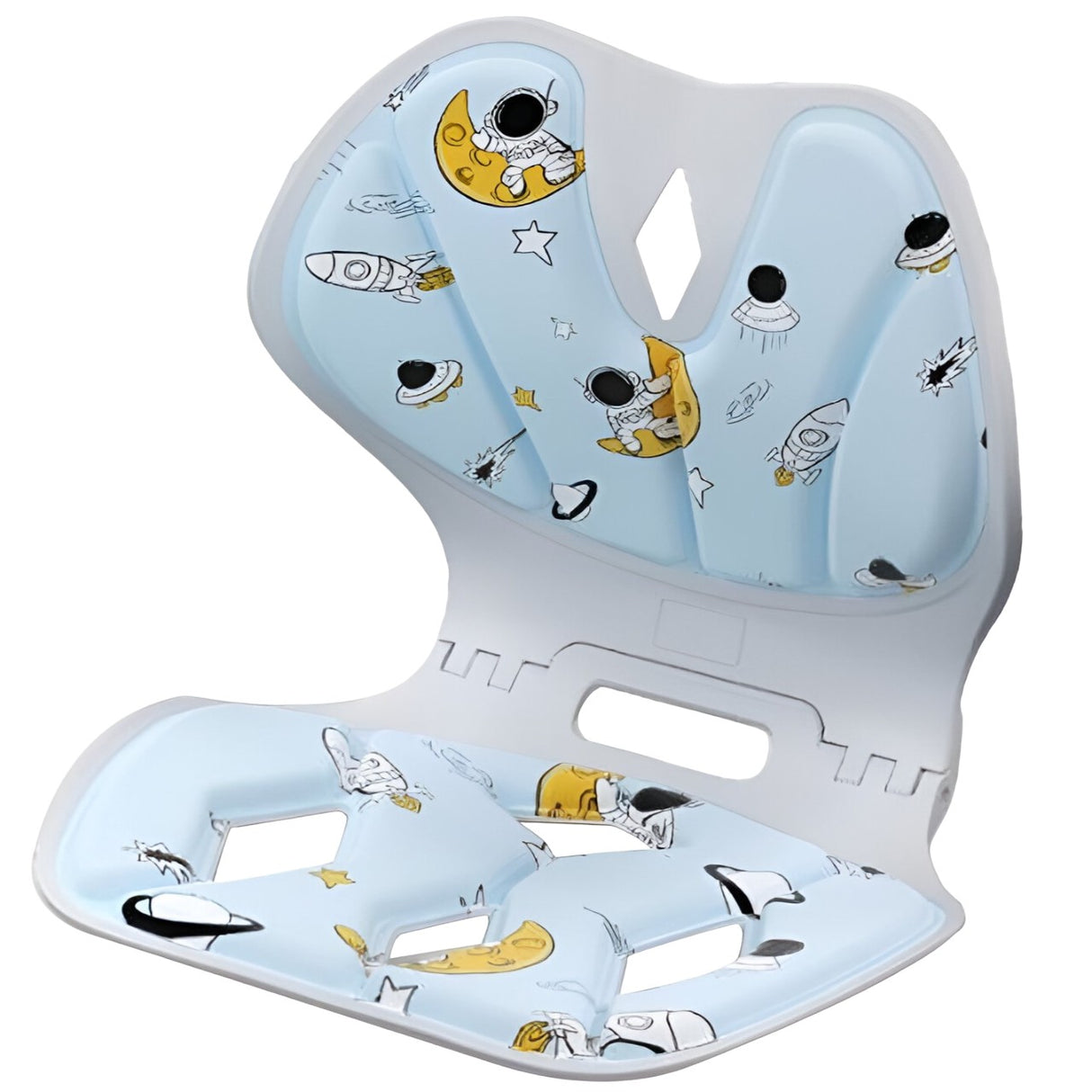 Suport Pentru Scaun, Pentru Corectarea Posturii, Portabil, Pliabil, Ergonomic, Ameliorare Durere, Respirabil, 35X32X30 Cm, Marime L, Model Rachete - vivimall.ro