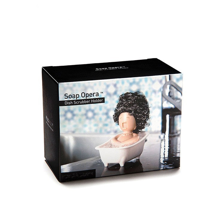 Suport Pentru Spalat Vase, Pentru Burete/Sarma, Model Cada, Alb/Bej - vivimall.ro