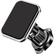 Suport Auto pentru Telefon, Vivimall, MagSafe, cu Magnet, Prindere Grila de Ventilatie, Detalii Fine, Rotativ 360 de Grade, Plastic Magnet Silicon, 5.1x3.9 cm, Negru Argintiu - vivimall.ro