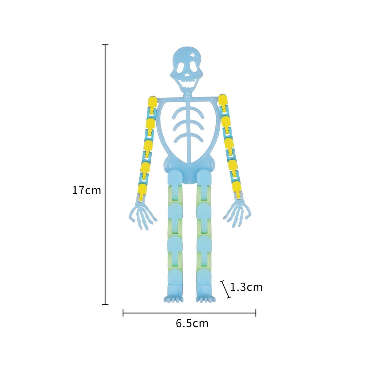 Suport Pentru Telefon Mobil, Jucarie De Decompresie Pentru Adulti, Tip Schelet Luminos De Halloween, Lungime 17 Cm - vivimall.ro