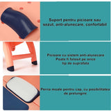 Suport Pliabil pentru Spalat Parul Vivimall, Pentru Copii, 0 - 16 ani, cu Picioare Antialunecare, Material Polipropilena, Suport Cap Reglabil, cu Manere, 82 x 40 x 28 cm, Bleumarin