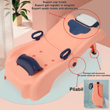 Suport Pliabil pentru Spalat Parul Vivimall, Pentru Copii, 0 - 16 ani, cu Picioare Antialunecare, Material Polipropilena, Suport Cap Reglabil, cu Manere, 82 x 40 x 28 cm, Roz pal