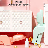 Suport Pliabil pentru Spalat Parul Vivimall, Pentru Copii, cu Scurgere, cu Picioare Antialunecare, Material Polipropilena, Suport Cap Reglabil, cu Manere, 110 x 35 x 21 cm, Roz