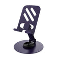 Suport rotativ pentru telefon, Flippy, Complet Metalic, Pliabil, Design Modern pentru Desktop, Multifunctional, Compatibil cu Tableta, 10.5 x 9 x 9 cm, 80 g, Mov inchis - vivimall.ro