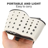 Suport Scurgere Pentru Burete Si Laveta De Vase Bucatarie, Bej, Curea Reglabila, Plastic Flexibil, 15X 5X 20Cm - vivimall.ro
