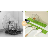 Suport Scurgere Vase, Vivimall, din Silicon, Anti-alunecare, 30 x 8 x 1 cm, Verde - vivimall.ro