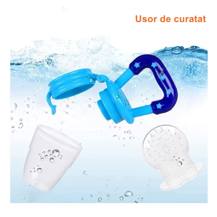 Suzeta Pentru Fructe, Pentru Bebelusi, Din Silicon Alimentar, +4 Luni, 2 Mm Grosime Gauri Tetina