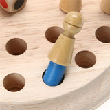 Joc De Memorie, Pentru Toata Familia, Din Lemn, Diametru Tabla De Joc 16 Cm, Interactiva, +4 Ani, 6 Culori - vivimall.ro