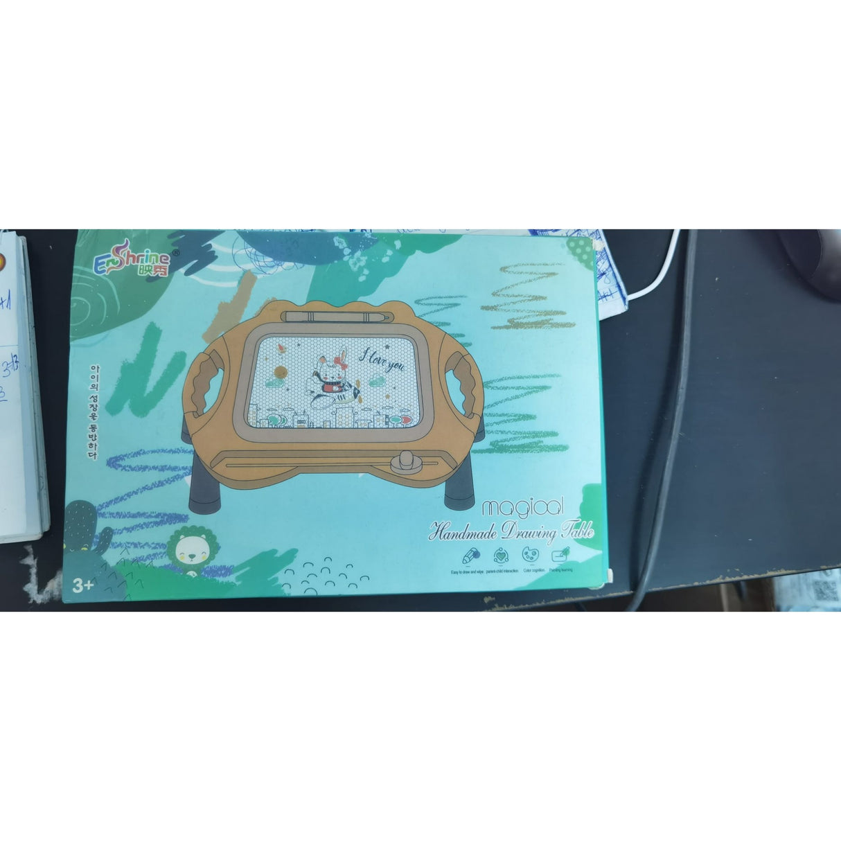 Tabla Magnetica Pentru Desen Pix, Forma Dreptunghi, Dimensiuni , Dezvolta Creativitatea, Cu Picioare Suport, Resigilat - vivimall.ro
