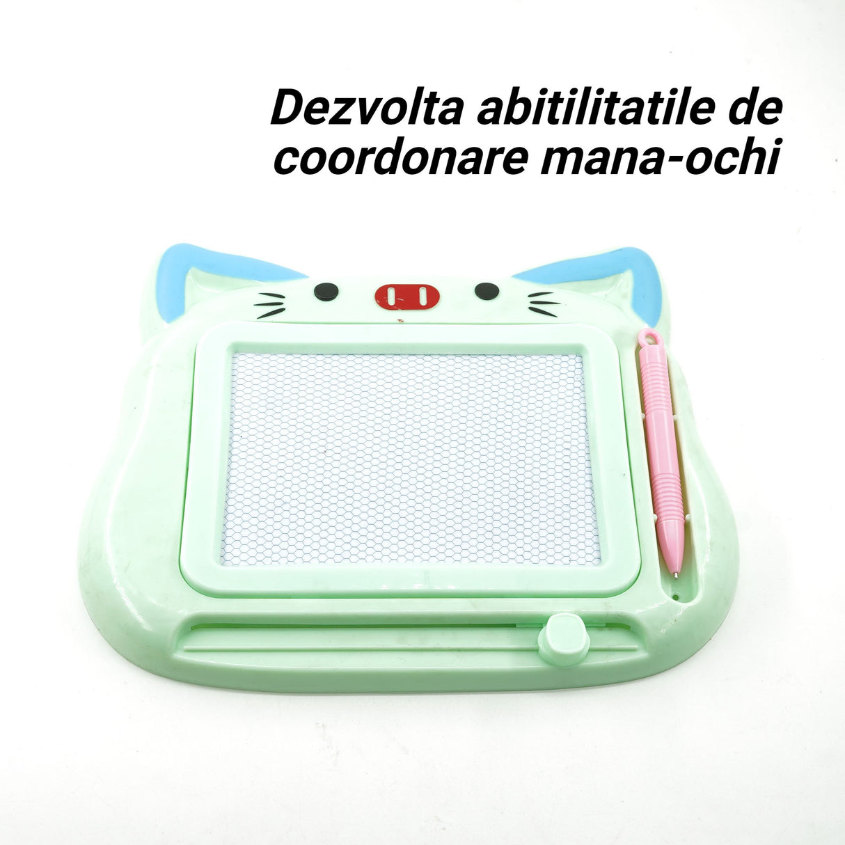 Tablita Magnetica De Scris Si Desenat, Model Pisica, Cu Creion, Dimensiuni 23.2X18.5 Cm, Suprafata Desen 14.6X10.4 Cm, Dezvolta Imaginatia Si Creativitatea, Incurajeaza Exersarea Scrisului - vivimall.ro