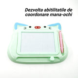 Tablita Magnetica De Scris Si Desenat, Model Pisica, Cu Creion, Dimensiuni 23.2X18.5 Cm, Suprafata Desen 14.6X10.4 Cm, Dezvolta Imaginatia Si Creativitatea, Incurajeaza Exersarea Scrisului - vivimall.ro