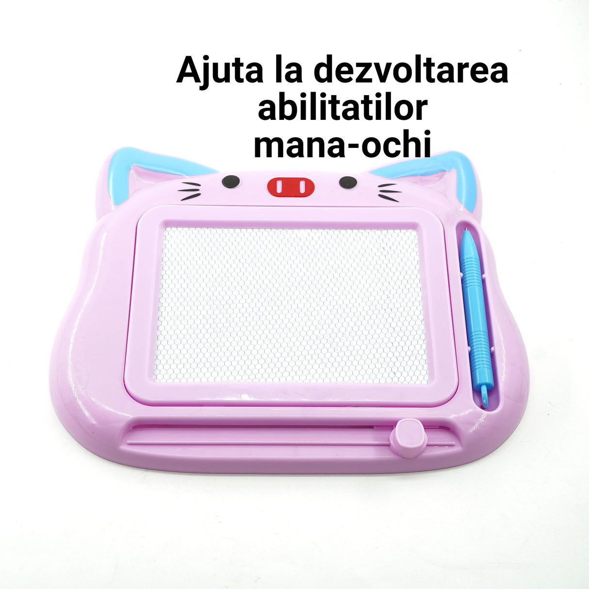 Tablita Magnetica De Scris Si Desenat, Model Pisica, Cu Creion, Dimensiuni 23.2X18.5 Cm, Suprafata Desen 14.6X10.4 Cm, Dezvolta Imaginatia Si Creativitatea, Incurajeaza Exersarea Scrisului - vivimall.ro