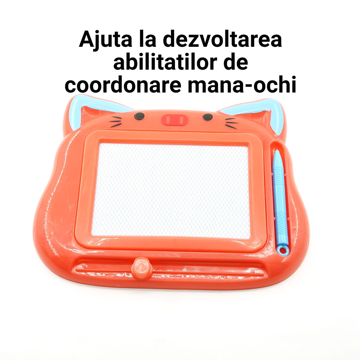 Tablita Magnetica De Scris Si Desenat, Model Pisica, Cu Creion, Dimensiuni 23.2X18.5 Cm, Suprafata Desen 14.6X10.4 Cm, Dezvolta Imaginatia Si Creativitatea, Incurajeaza Exersarea Scrisului - vivimall.ro