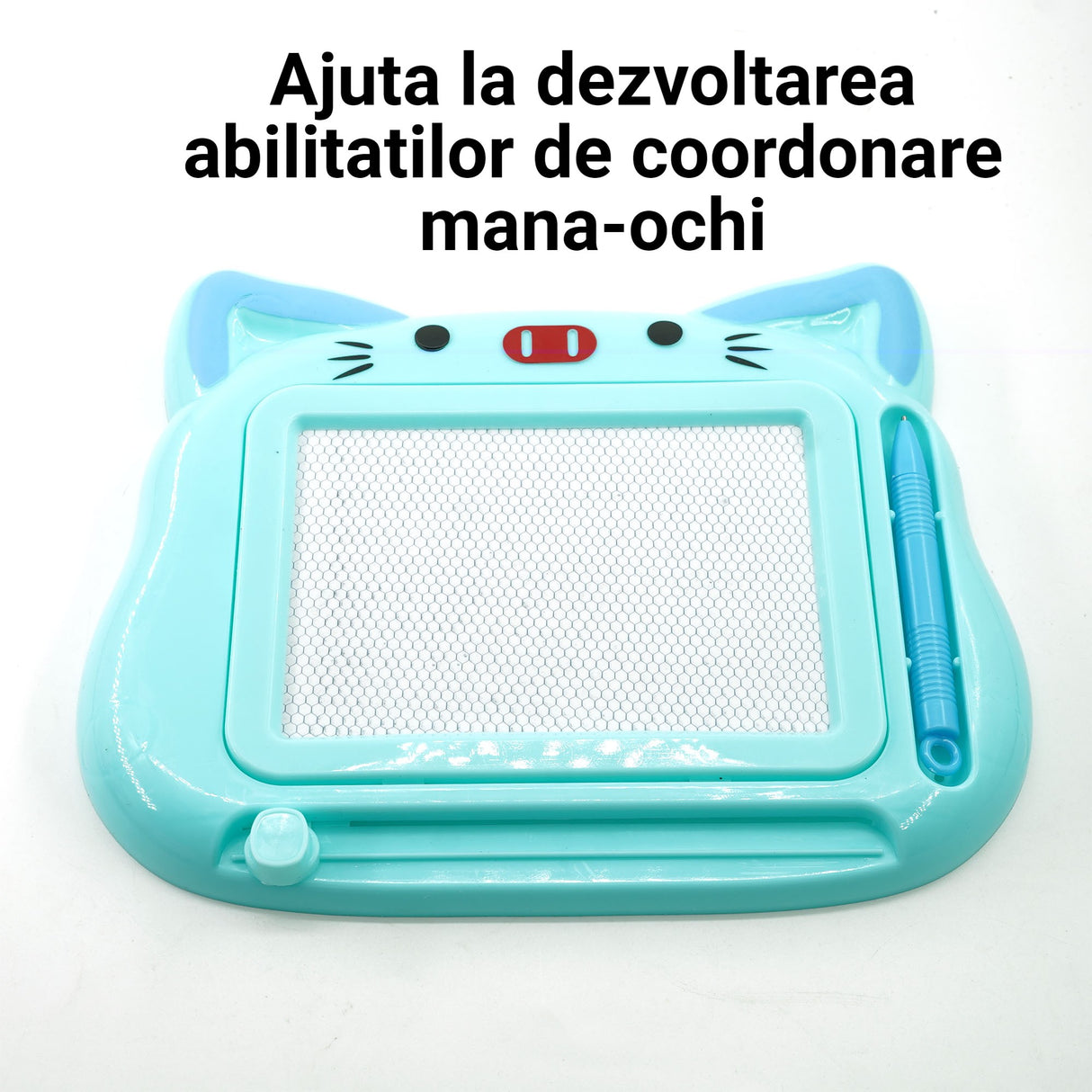 Tablita Magnetica De Scris Si Desenat, Model Pisica, Cu Creion, Dimensiuni 23.2X18.5 Cm, Suprafata Desen 14.6X10.4 Cm, Dezvolta Imaginatia Si Creativitatea, Incurajeaza Exersarea Scrisului - vivimall.ro