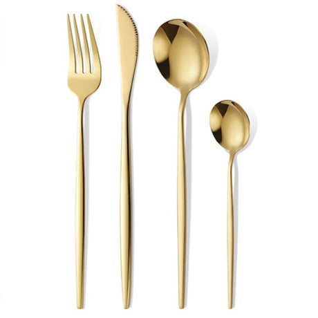 Tacamuri Portugheze, Set Din 24 De Piese Din Otel Inoxidabil, 6 Cutie, 6 Furculite, 6 Linguri De Masa, 6 Linguri Pentru Ceai - vivimall.ro