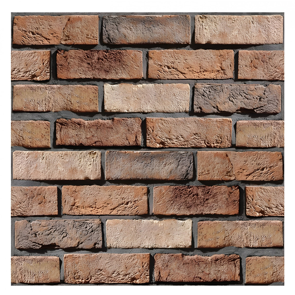 Set 10 x Placi Tapet Autocolant 3D cu Imitatie de Caramida de Exterior, pentru Perete Bucatarie Sufragerie, Usor de Curatat, Rezistent la Apa, Autoadeziv, 30x30 cm, Maro - vivimall.ro