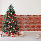 10 x Placi Tapet Autocolant 3D cu Imitatie de Caramida, pentru Perete Bucatarie Sufragerie, Usor de Curatat, Rezistent la Apa, Autoadeziv, 30x30 cm, Rosu - vivimall.ro