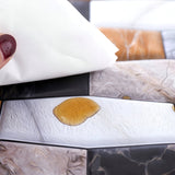 Set 10 x Placi Tapet Autocolant 3D cu Imitatie de Marmura Asimetrica,  pentru Perete Bucatarie Sufragerie, Usor de Curatat, Rezistent la Apa, Autoadeziv, 30x30 cm, Maro Gri Negru - vivimall.ro