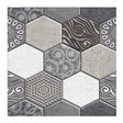 10 X Placi Tapet Autocolant 3D Cu Imitatie De Marmura Hexagonala, Pentru Perete Bucatarie Sufragerie, Usor De Curatat, Rezistent La Apa, Autoadeziv, 30X30 Cm, Gri - vivimall.ro