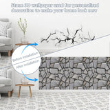 Set 10 X Placi Tapet Autocolant 3D Cu Imitatie De Pietre, Pentru Perete Bucatarie Sufragerie, Usor De Curatat, Rezistent La Apa, Autoadeziv, 30X30 Cm, Gri - vivimall.ro