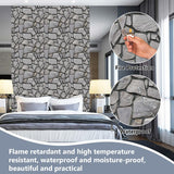 Set 10 X Placi Tapet Autocolant 3D Cu Imitatie De Pietre, Pentru Perete Bucatarie Sufragerie, Usor De Curatat, Rezistent La Apa, Autoadeziv, 30X30 Cm, Gri - vivimall.ro