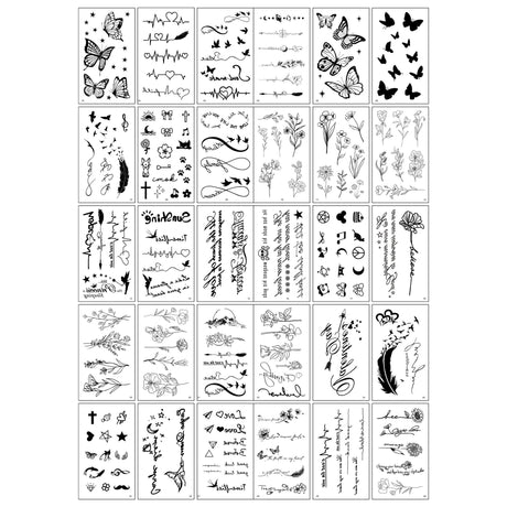 Set 30 Tatuaje Temporare, Pe Baza De Apa - vivimall.ro
