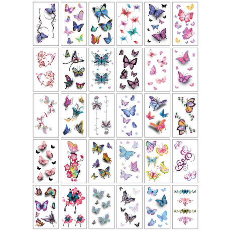 Set 30 Tatuaje Temporare, Pe Baza De Apa - vivimall.ro
