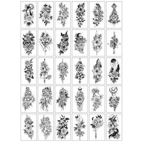 Set 30 Tatuaje Temporare, Pe Baza De Apa - vivimall.ro