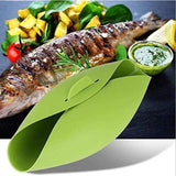 Tavă De Copt, Pentru Cuptor, Pentru Pâine, Pește, Legume, Din Silicon, Pliabilă, Multifuncțională, Formă Pentru Preparare Și Gătire, 24,5 x 9 cm, Verde - vivimall.ro