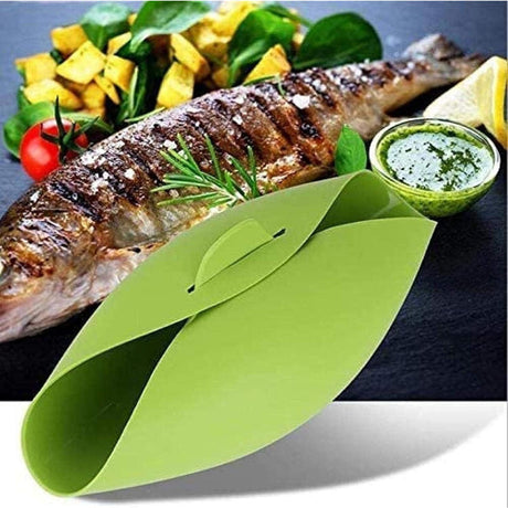 Tavă De Copt, Pentru Cuptor, Pentru Pâine, Pește, Legume, Din Silicon, Pliabilă, Multifuncțională, Formă Pentru Preparare Și Gătire, 24,5 x 9 cm, Verde - vivimall.ro