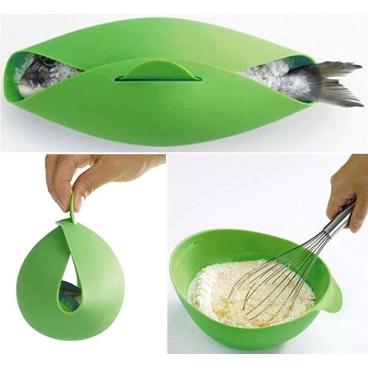 Tavă De Copt, Pentru Cuptor, Pentru Pâine, Pește, Legume, Din Silicon, Pliabilă, Multifuncțională, Formă Pentru Preparare Și Gătire, 24,5 x 9 cm, Verde - vivimall.ro
