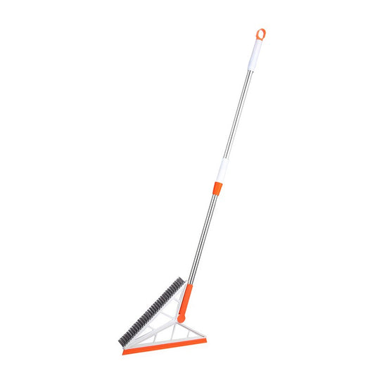 Mop Multifunctional, Vivimall, Portocaliu, cu Racleta din Silicon, Maner Telescopic, Curatarea Eficienta a Tuturor Suprafetelor - vivimall.ro