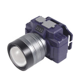 Lanterna Led De Montat Pe Cap, Cu Raza Lunga De Zoom, Far Telescopic, Reglabil, Rezistent La Apa, Pentru Pescuit In Aer Liber, Camping, Lumina Puternica, Lanterna