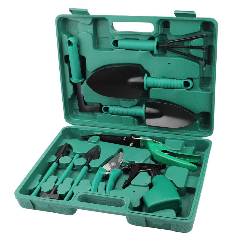 Set 10 Accesorii Pentru Gradinarit Geanta Depozitare Inclusa, Otel Inoxidabil, 37 X 28 Cm - vivimall.ro