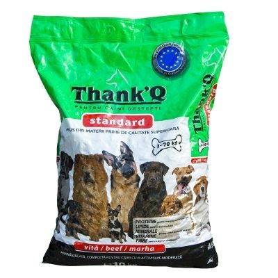 Hrana Uscata pentru Caini, THANK Q, Vita Standard, 10 kg - vivimall.ro