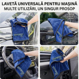 Prosop microfibră auto Flippy utilizat pe caroserie, demonstrație uscare fără urme pe lac