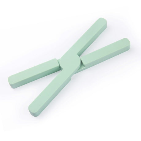 Suport Pliabil Din Silicon Pentru Vase Fierbinti Portabil, Usor De Depozitat, Rezistent La Temperaturi Foarte Ridicate, 14.5 X 7.5 X 1.6 Cm, Antialunecare, Verde - vivimall.ro