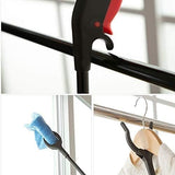 Cleste pentru Colectarea Deseurilor, Flippy, din Metal si Plastic, 60 cm, Fara Maini Murdare, Negru/Rosu - vivimall.ro