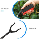 Cleste pentru Colectarea Deseurilor, Flippy, din Metal si Plastic, 60 cm, Fara Maini Murdare, Negru/Rosu - vivimall.ro