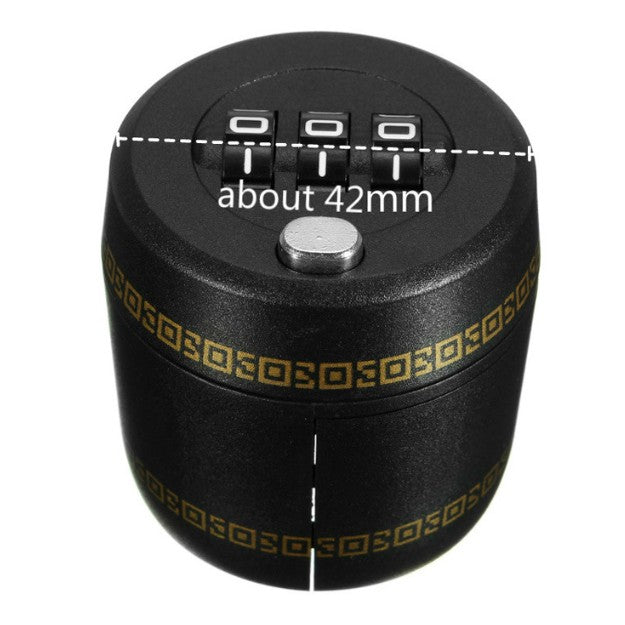 Lacat De Blocare Pentru Sticle, Lacat Pentru Sticle Cu Bauturi, Din Plastic Pp Durabil, Cu Parola Din 3 Cifre, 40 X 42 X 45 Mm, Negru - vivimall.ro