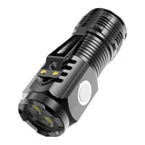 Lanterna Cu 3 Nuclee Led, Incarcare Usb, Autonomie 4-20H, Raza Maxima 100-200 M, 5W, Suport De Agatat, Fund Magnetic,