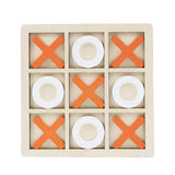 Jucarie Montessori Tic Tac Toe, Educativa, Interactiva, Din Lemn, X Si O, 9 Piese, Alb