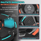 Tinta Lovituri Box Montabil pe Perete, Vivimall, Negru, Difuzor, Bluetooth, Iluminare LED, 41.5 x 6.5 x 42 cm, Manusi Incluse - vivimall.ro