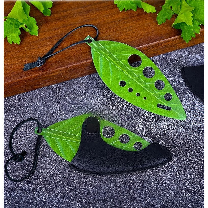 Tocator manual pentru ierburi Vivimall, instrument de curatat frunze, tocator, margini ascutie, 9 gauri de diferite dimensiuni, multifunctional, material otel inoxidabil, rezistent la rugina, 14 x 5.5 cm, verde - vivimall.ro