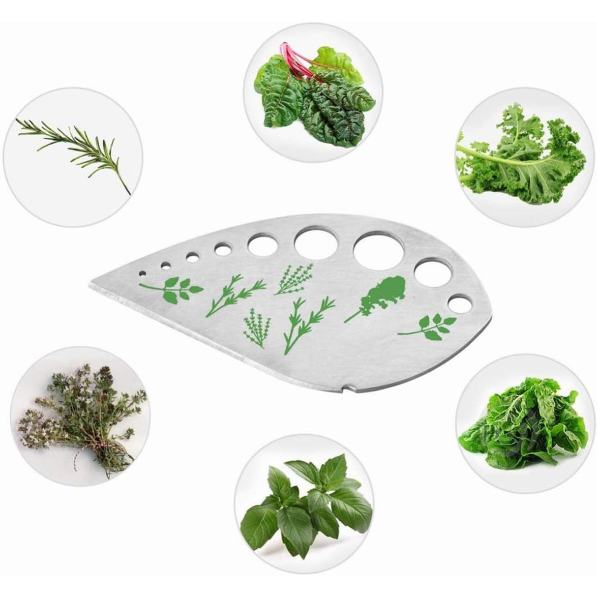 Tocator ierburi inox cu 9 gauri | HerbEase - vivimall.ro