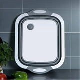 Tocator Multifunctional, 2 In 1, Cu Cos Pentru Spalat Si Scurgere Alimente, 480 G, Pliabila, Gri - vivimall.ro