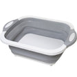 Tocator Multifunctional, 2 In 1, Cu Cos Pentru Spalat Si Scurgere Alimente, 480 G, Pliabila, Gri - vivimall.ro
