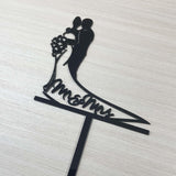 Topper Tort, Vivimall, Model 1 Mr&Mrs,  17.5 x 11 cm, Negru - vivimall.ro