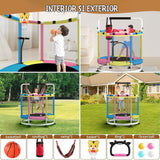 Trampolină Flippy 140 cm utilizare interior, copil sărind pe suprafața elastică