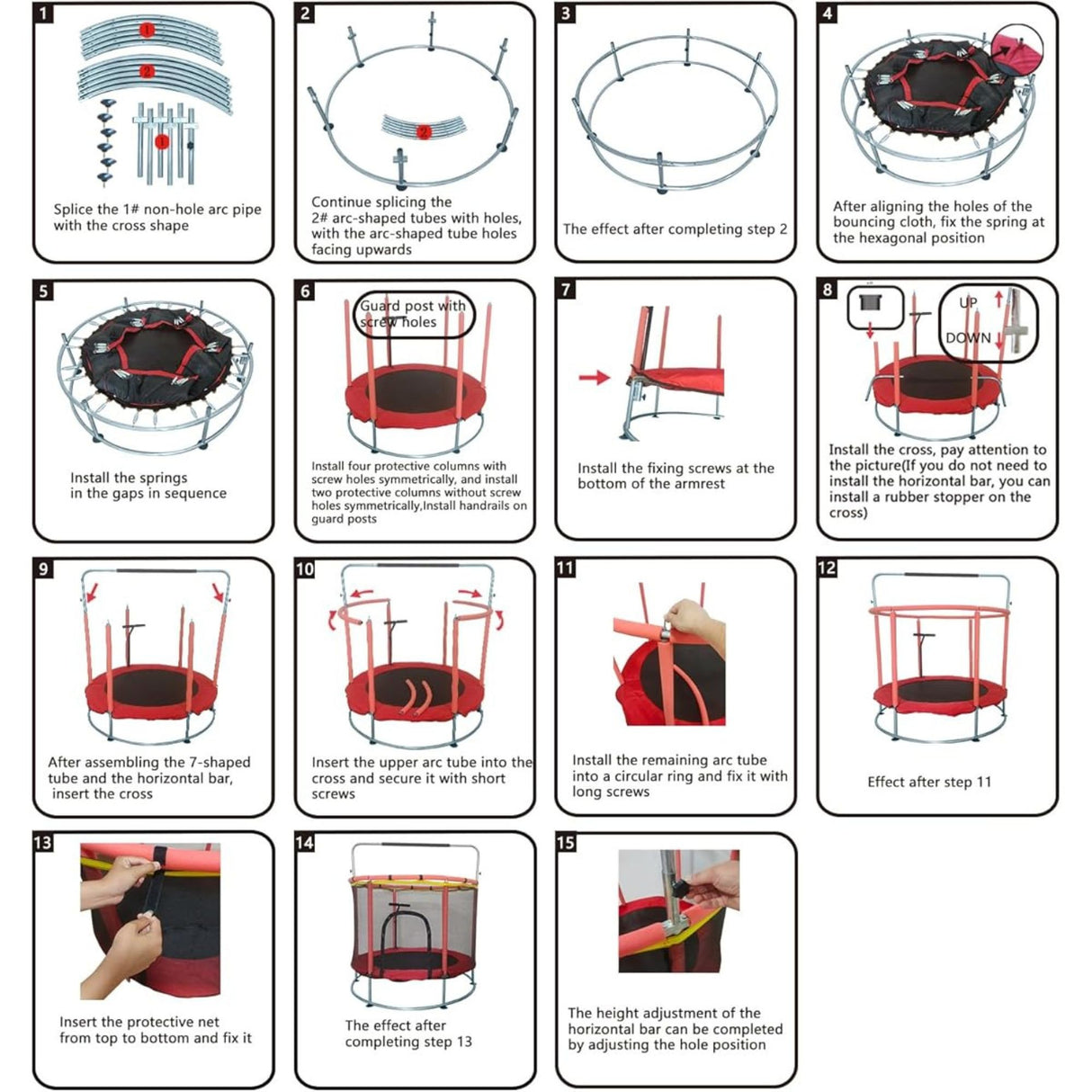 Detaliu suprafață elastică trampolină Flippy 140 cm, capacitate 200 kg rezistentă